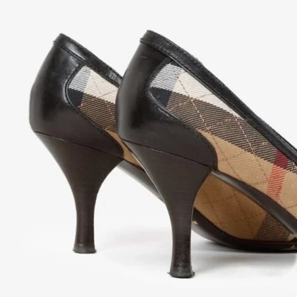 Burberry House Check Canvas Heels - Picture 8 of 10